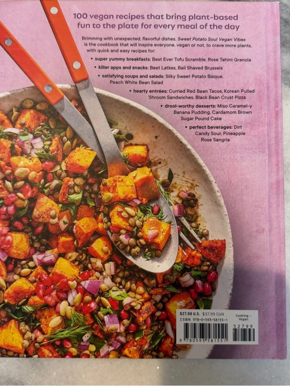 Sweet Potato Soul Vegan Vibes Cookbook Hardcover Jenné Claiborne Soulful Recipes